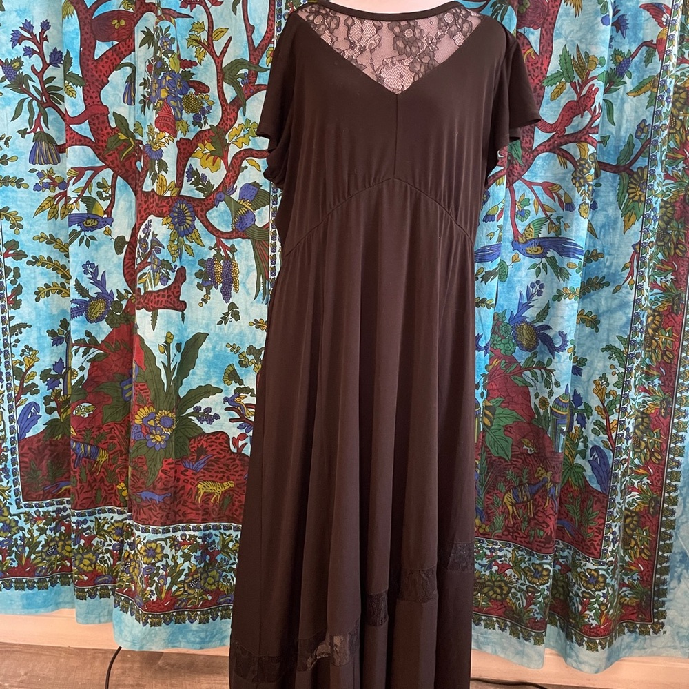 Black Lace Maxi Dress